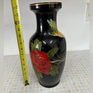 Black Floral Vase